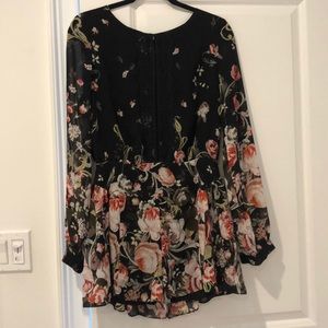 HOMAGE from Los Angeles long sleeve short romper